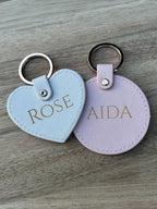 Personalised Faux Leather Keyring