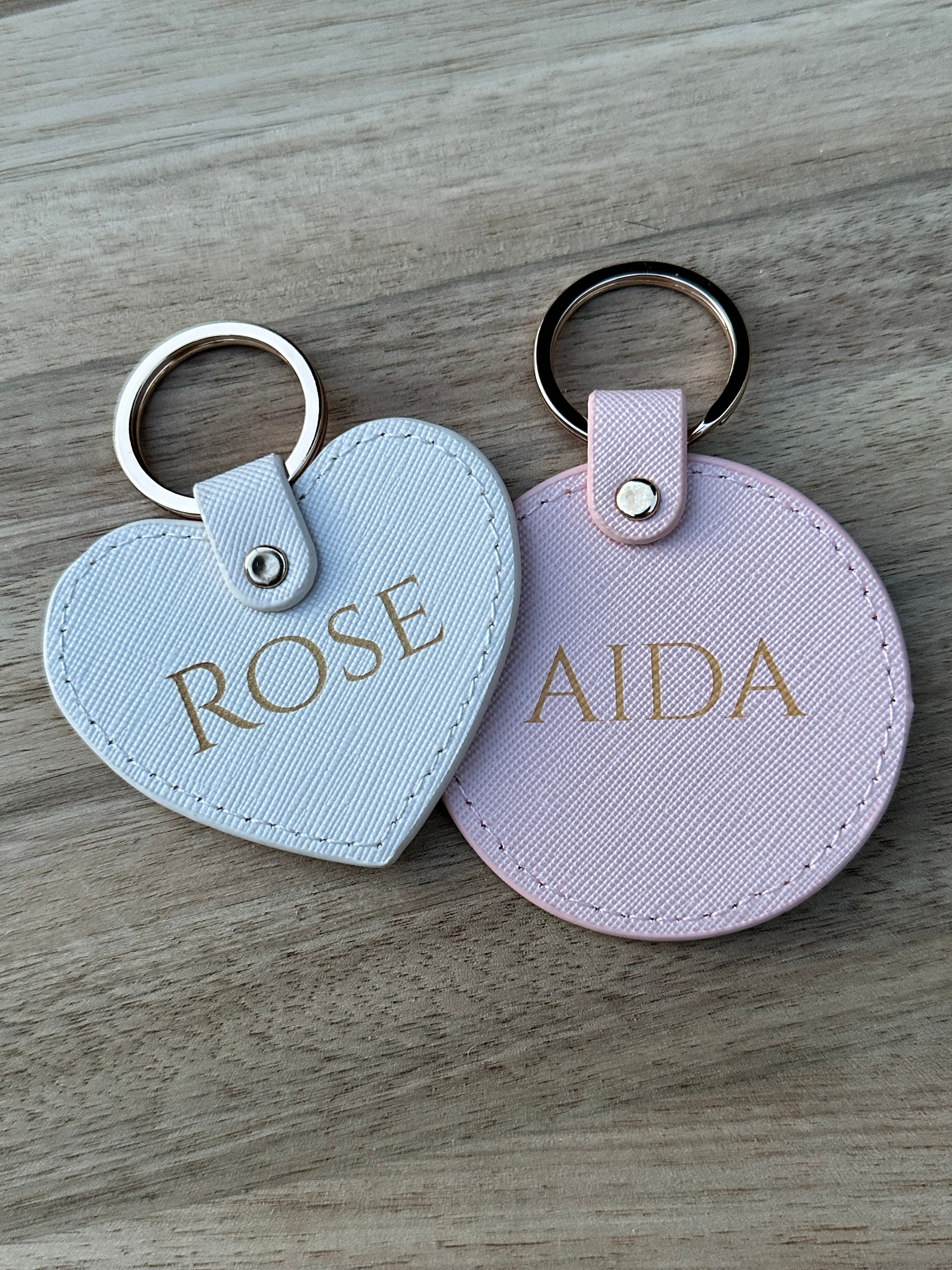 Personalised Faux Leather Keyring