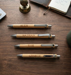 Personalised Bamboo Pen Laser Engraved | Custom Name Ballpoint Pen