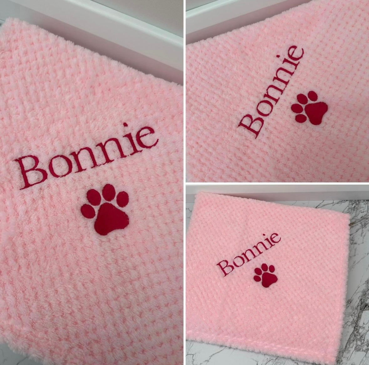Personalised Embroidered Puppy Dog Blanket