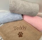 Personalised Embroidered Puppy Dog Blanket