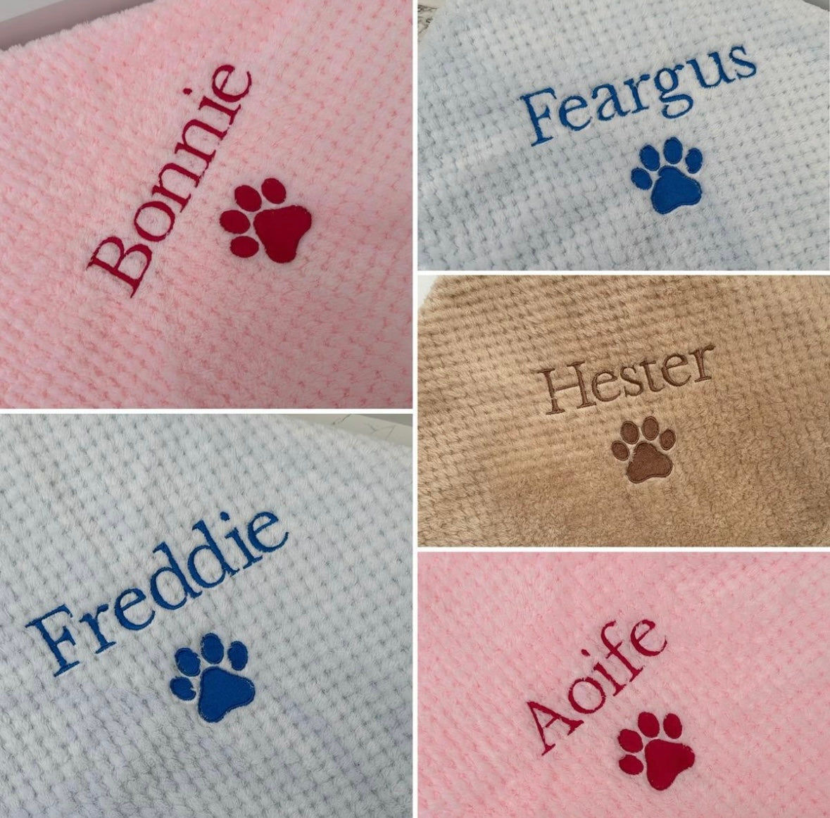 Personalised Embroidered Puppy Dog Blanket