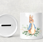 Peter Rabbit Ceramic Money Box | Kids Piggy Bank with Balloon Option