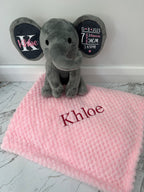 Grey Elephant Baby Keepsake Bundle.