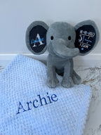 Grey Elephant Baby Keepsake Bundle.