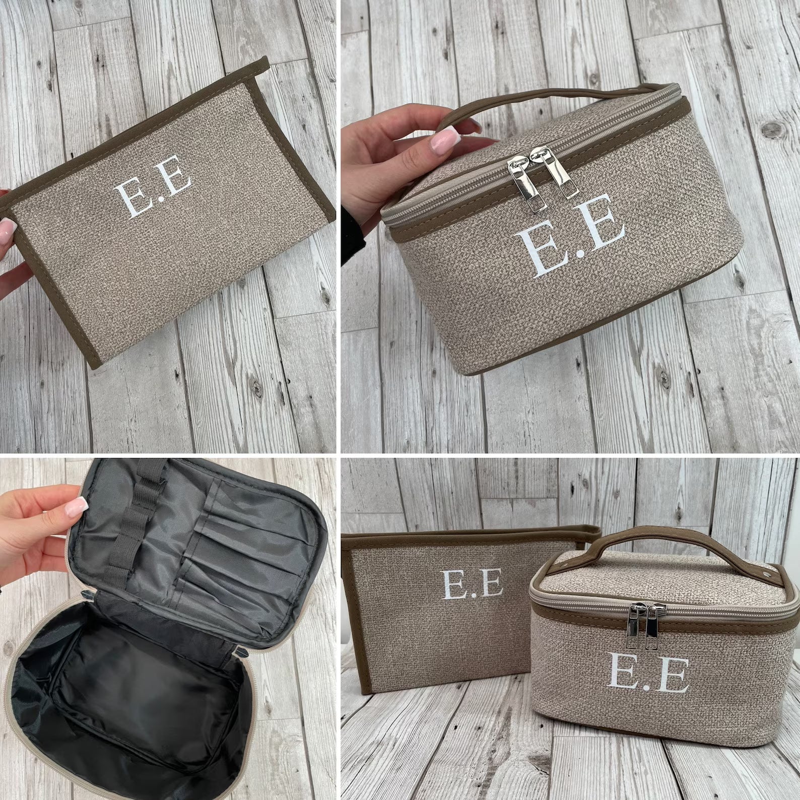 Personalised Chain Monogram Canvas Tote Bag