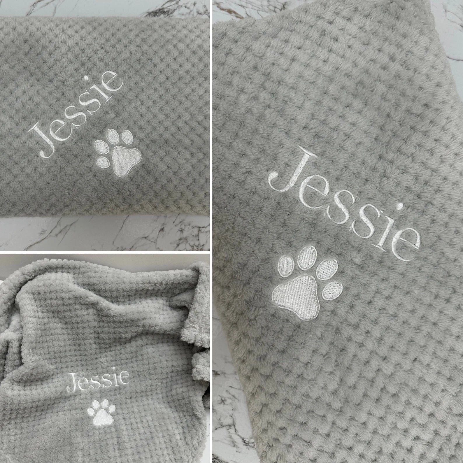 Personalised Embroidered Puppy Dog Blanket