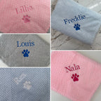 Personalised Embroidered Puppy Dog Blanket