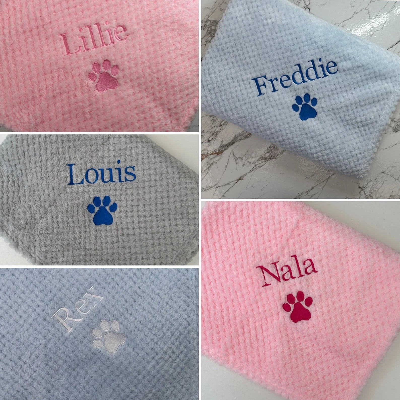 Personalised Embroidered Puppy Dog Blanket