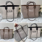 Personalised Chain Monogram Canvas Tote Bag
