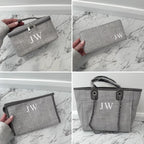Personalised Chain Monogram Canvas Tote Bag