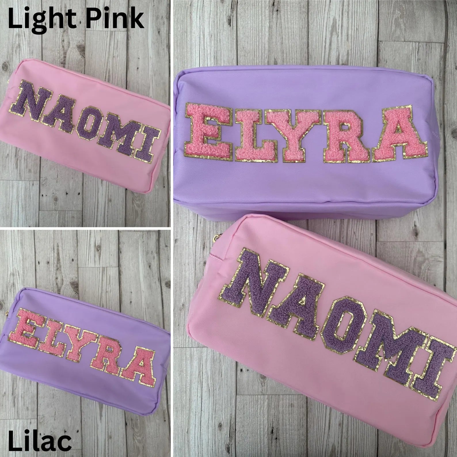 Personalised Nylon Bag with Chenille Patch Letters