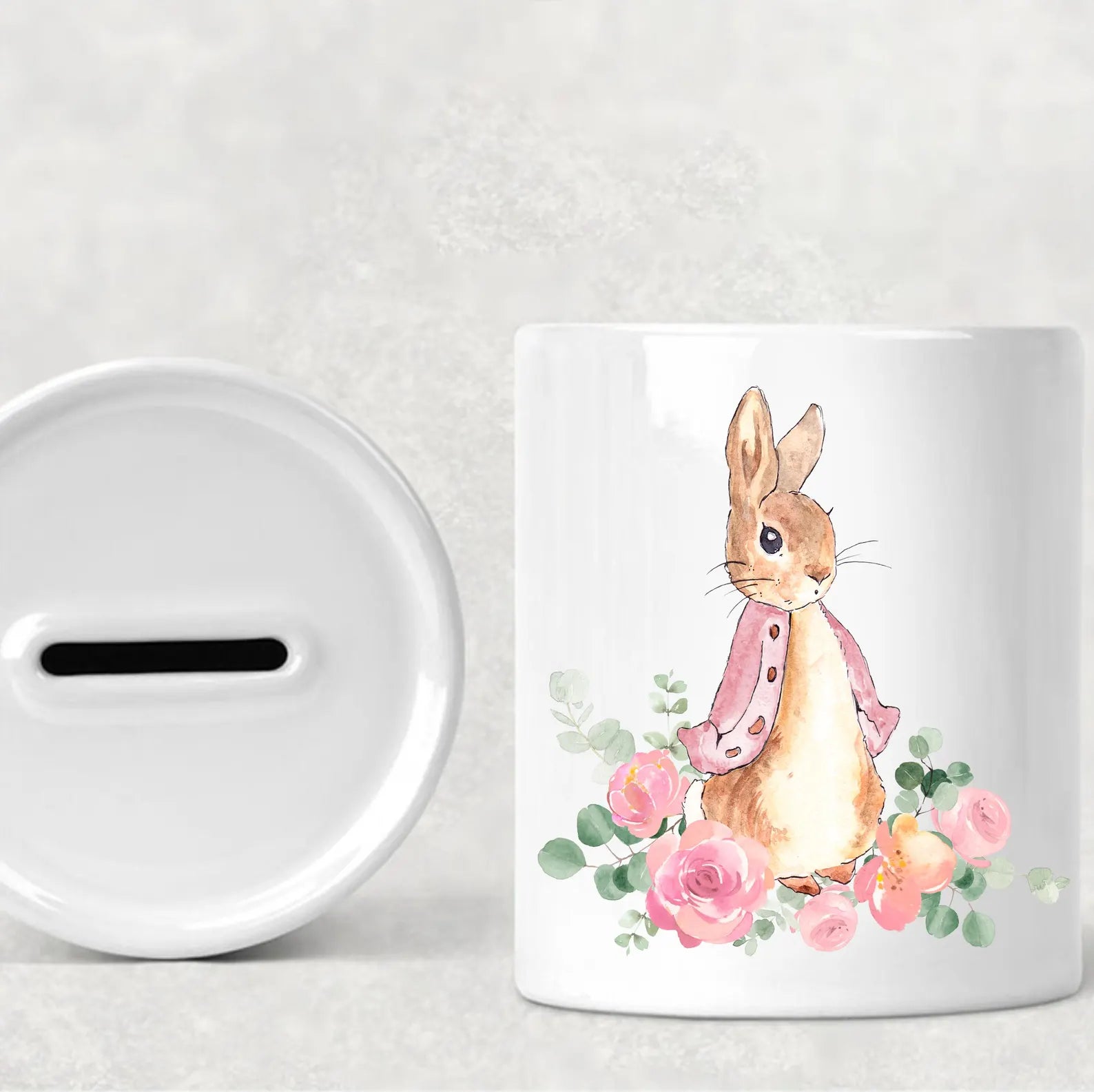 Peter Rabbit Ceramic Money Box | Kids Piggy Bank with Balloon Option