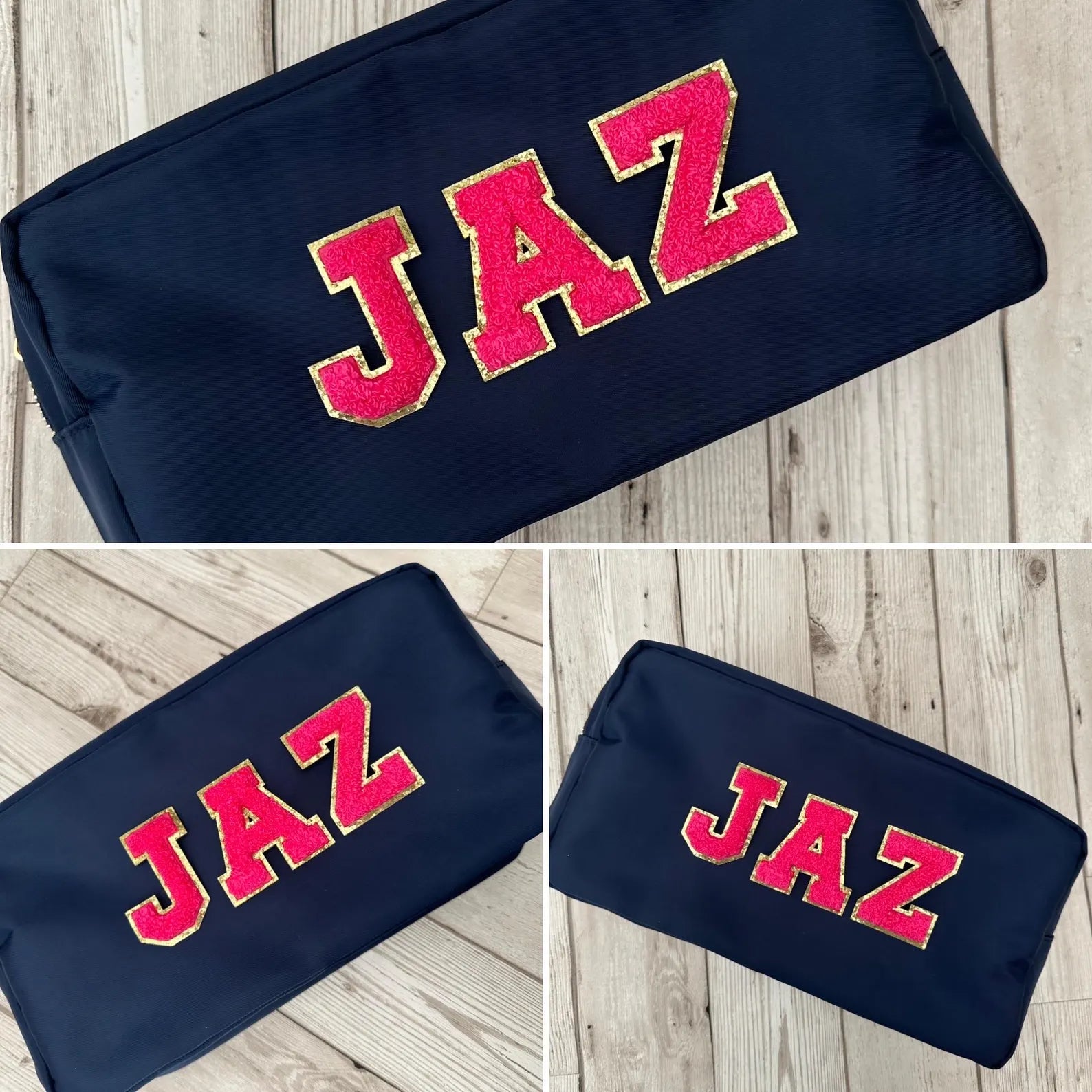 Personalised Nylon Bag with Chenille Patch Letters