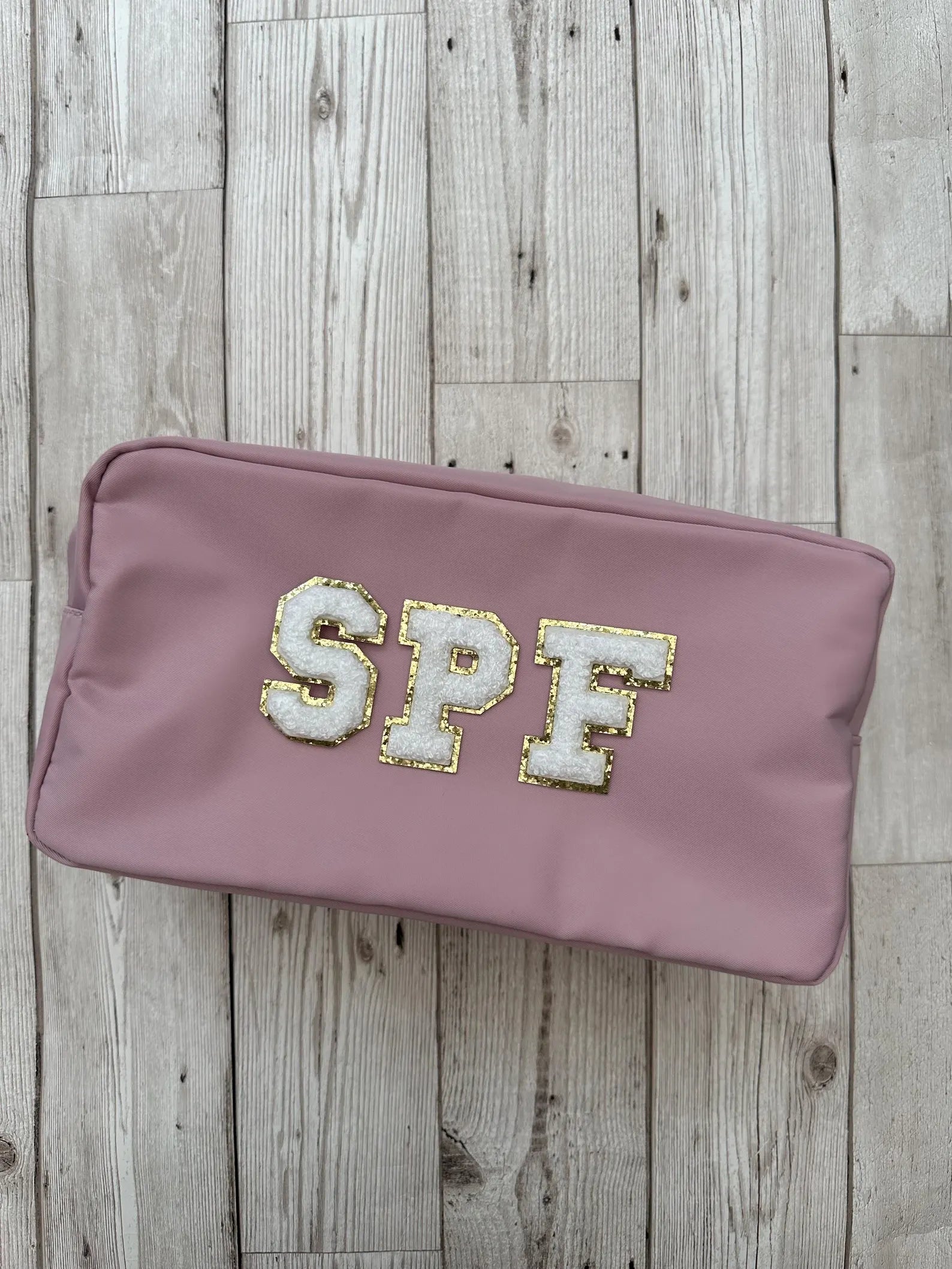 Personalised Nylon Bag with Chenille Patch Letters