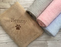 Personalised Embroidered Puppy Dog Blanket